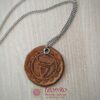 Ръчно изработен медальон от естествена кожа Знака на Велес