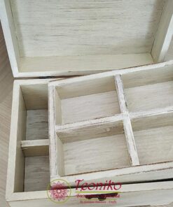 Ръчно изработена кутия за бижута в бяло, розово и сиво