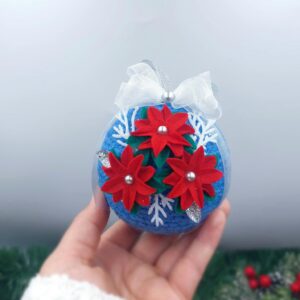 Голяма топка за елха в синьо