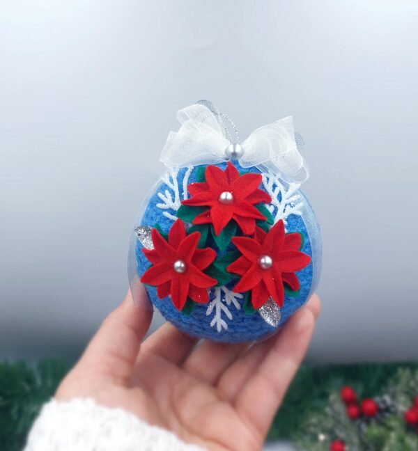 Комплект коледни топки в синьо
