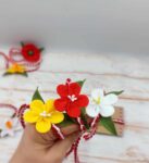 Мартеница за ръка "Цвете" червено
