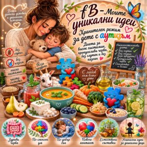 ПЪЛЕН ХРАНИТЕЛЕН ПОДХОД - За дете с аутизъм, пропускливи черва, висок хистамин, без глутен и без казеин