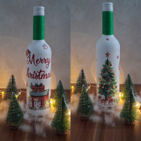 Коледна бутилка с вiн0